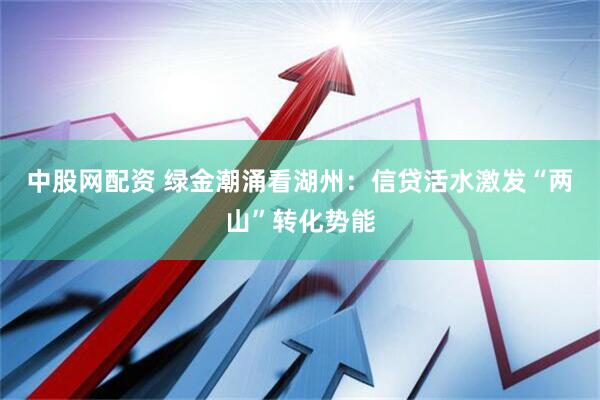 中股网配资 绿金潮涌看湖州：信贷活水激发“两山”转化势能